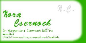 nora csernoch business card